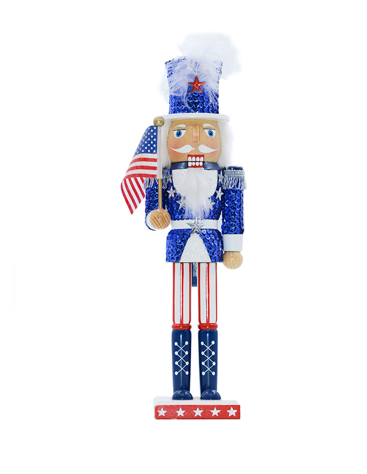 American flag walnut man